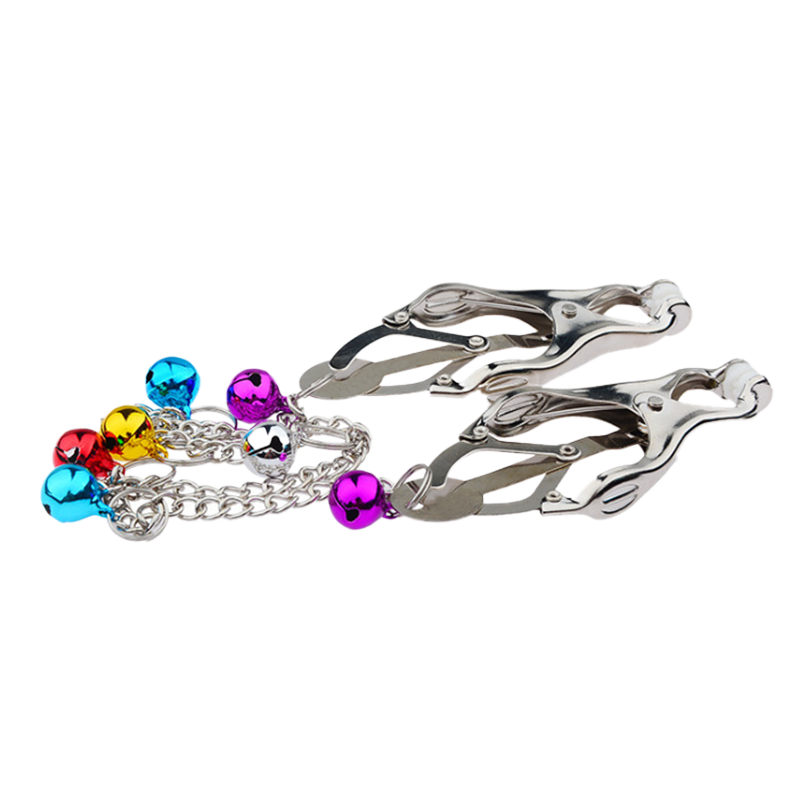 Pinzas para pezones con cadena y campanas